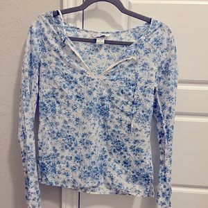 Floral Peasant Top